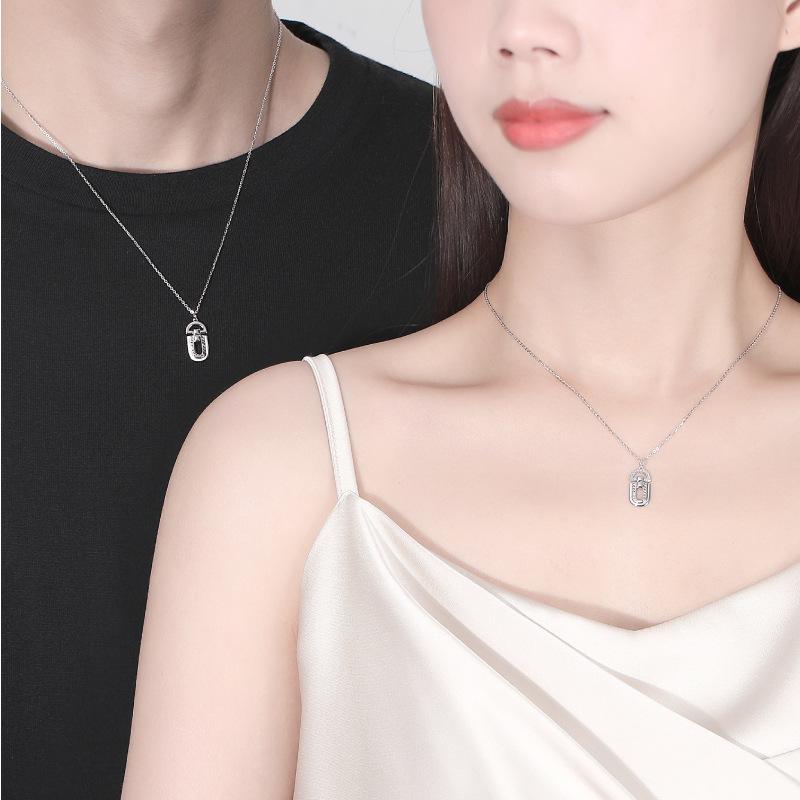Bao Yi Long S925 Silver Couples' Clavicle Necklaces - Forever Love Jewelry for Valentine’s Day
