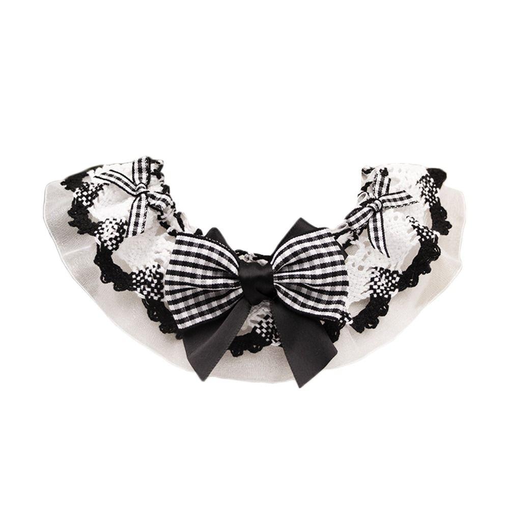 Cute Spring Summer Pet Water Scarf Princess Bowknot Small Dog Scarf Breathable Lace Trim Cat Scarf for Small Dog