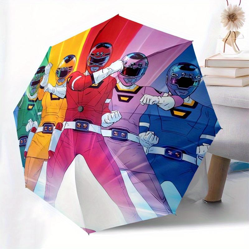 1pc Power Rangers Themed High-quality Umbrella,Automatic Opening and Closing Umbrella,Multi-functional Umbrella G0811386