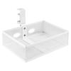 360 Degree Rotating Under Desk Storage Organizer Large Capacity Drawer Office Supplies Holder Metal Wire Basket