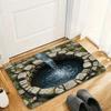 Non-slip Optical Illusion Doormat 3D Flat Bedroom Door Rug Creativity Bathroom Carpet  Home Decor