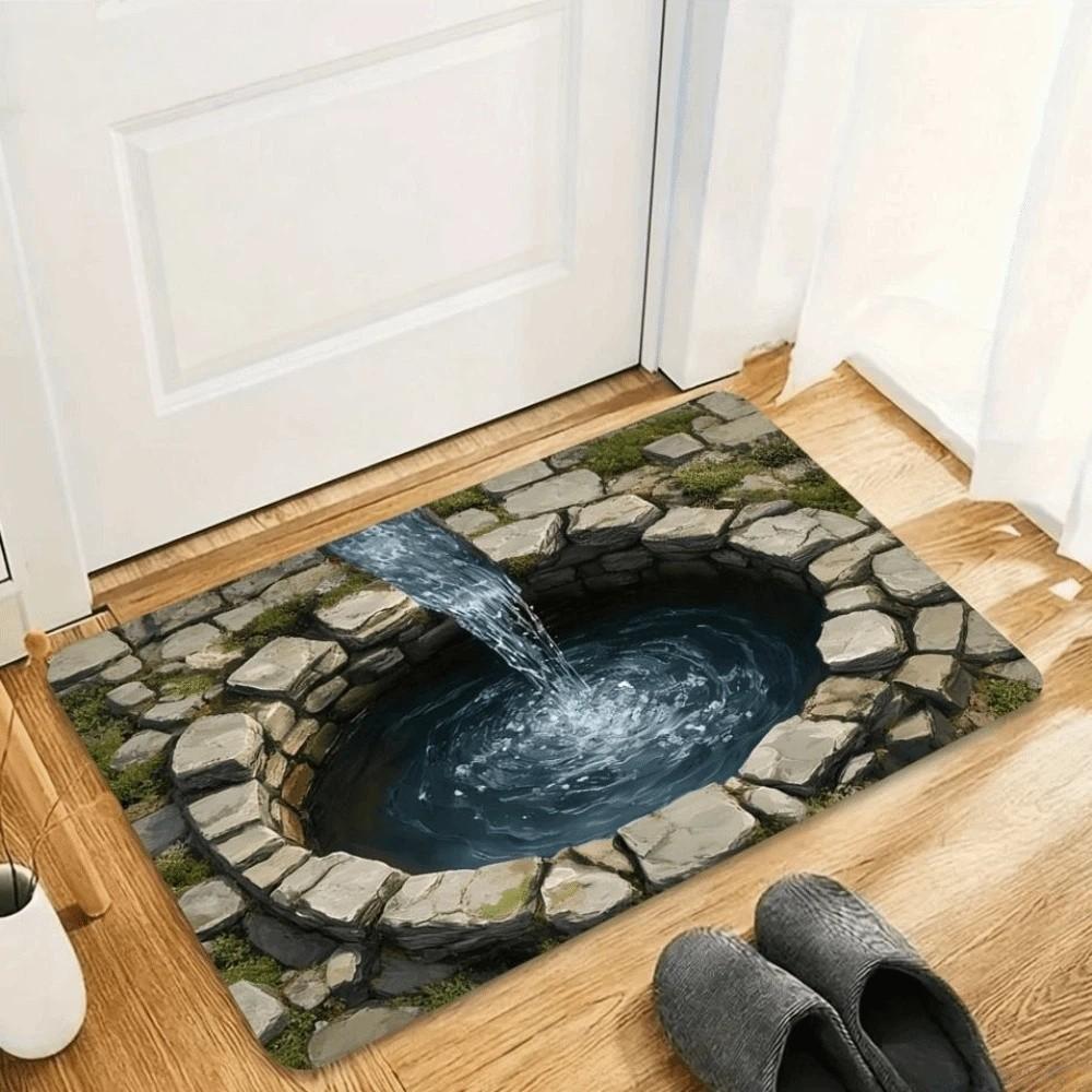 Non-slip Optical Illusion Doormat 3D Flat Bedroom Door Rug Creativity Bathroom Carpet  Home Decor