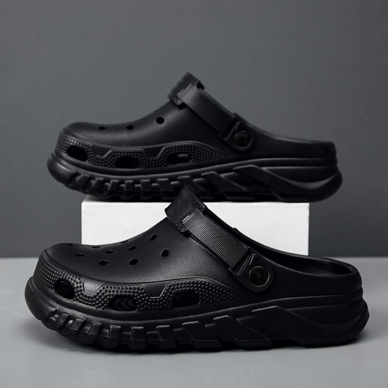 

Летние мужские сандалии-сабо на платформе, мужские шлепанцы для отдыха, пляжная обувь, домашняя садовая обувь, сандалии для отдыха на открытом воздухе, повседневная обувь 40-41