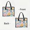 Cute Floral Rabbit Printed Tote Bag Fashion Casual Large Capacity Ladies Daily Handbag