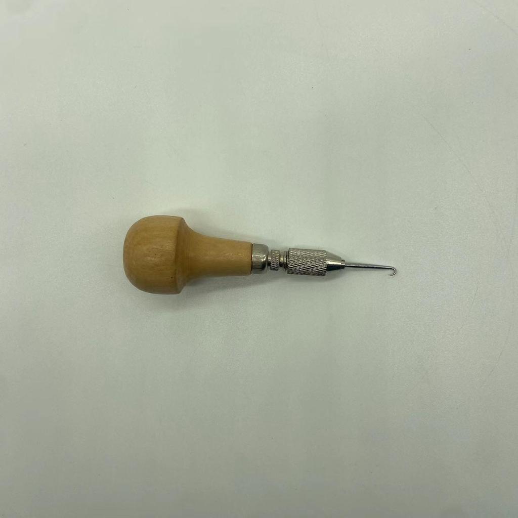 Premium Feather Shuttlecock Stringing Hook: Handmade Wooden Tool for DIY Badminton Stringing