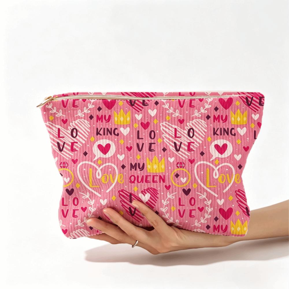 Corduroy Corduroy Storage Bag Hand-painted Makeup Pouch Travel Toiletry Bag  Women