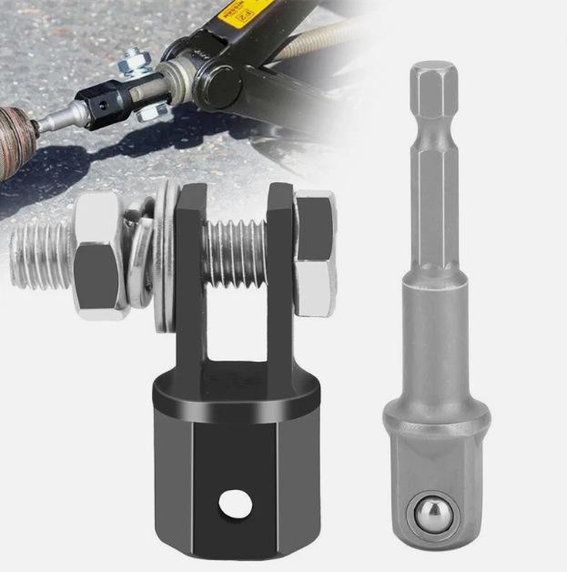 1/2 Inch Scissor Jack Adapter Chrome Steel Adapter Wrench Tool Automotive Jack Drill Adapter For Impact Drills Socket