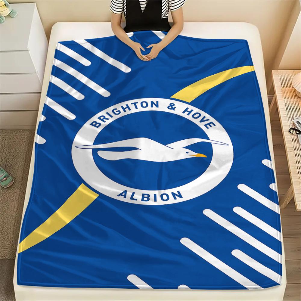 1PC Brighton Print Flannel Blanket, High Quality All Seasons, Home Decor, Warmth and Comfort, Perfect for Christmas Gifts