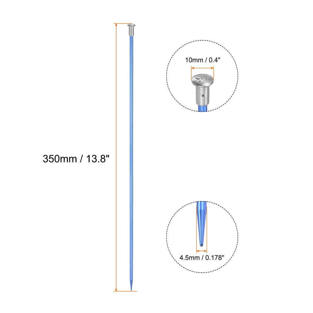 2/4Pcs Aluminum Knitting Needles 3-10mm Single Pointed Knitting Needle 13.8" Length Metal Weaving Tool for Handmade Projects DIY