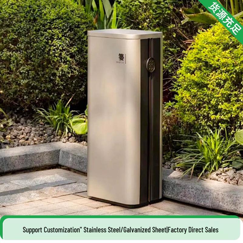 Stainless Steel Outdoor Trash Can for Parks and Commercial Areas