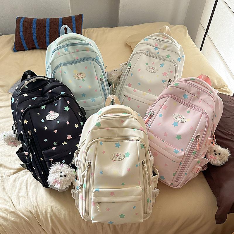Schoolbag Female Korean Version of the New Large-capacity Schoolbag Junior High School Students Female Japanese Simple Casual Fashion Backpack