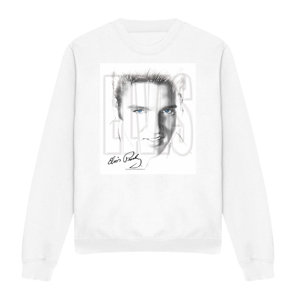 Elvis Presley Unisex Adult Blue Eyes Sweatshirt