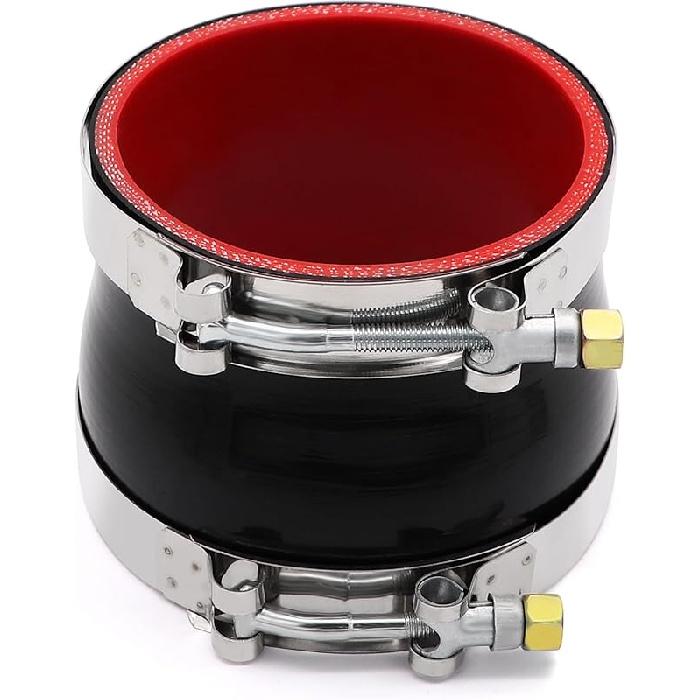 Silicone Straight Reducer Hose Coupler 3 To 4 Inch For Turbocharger/Intercooler/Exhaust Air Intake Duct Pipe Adapter 4-Ply Length 3 Inch With 2PCS