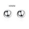 Süße 925 Silber 8/10/12mm Runde Glatte Massiv Perlen Kugel Stecker Ohrringe Für Damen Hochzeit Verlobung Party Schmuck
