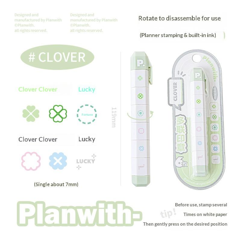 INS Aesthetic Kawaii Multilink Mood Stamp Cute Decorative Stamp for Journal Scrapbooking Travel Diary Decor