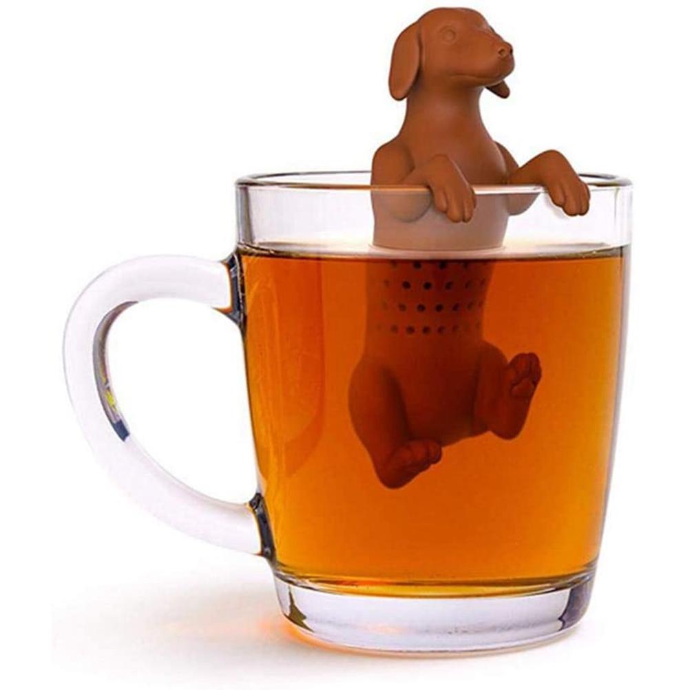 Silicone Dachshund Tea Infuser Cute Dog Tea Strainer Filter for Loose Leaf Brewing