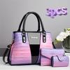3pcs Women's Luxury Handbag Suitable for Weddings, Parties, - Detachable Strap & Zipper Closure, Shiny / Pattern Purses