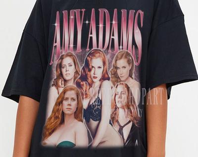 T-shirt AMY ADAMS, T-shirt Hommage à Amy Adams, Actrice Américaine Amy Lou Adams Vintage Rétro Années 90 Merch Bootleg, T-shirts Drôles Amy Adams Cadeau pour Fans