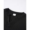 Men's Stretch Ribbed V-Neck Short Sleeve T-Shirt.