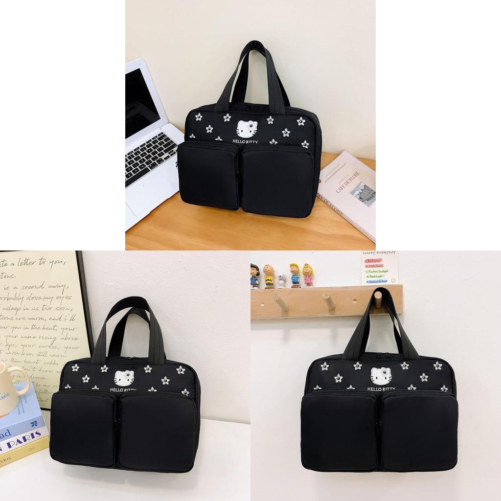 Kitty Embroidered Tote Bag With Nylon Material For Daily Casual Use