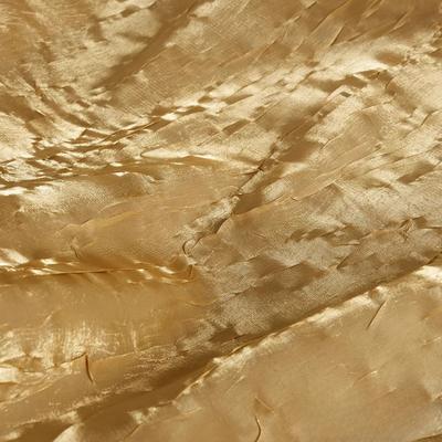 Tissu Crêpe Plissé Ondes d'Eau Jaune Doré Tissu Créatif à Texture Réfléchissante Tridimensionnelle Robe DIY Costume de Scène
