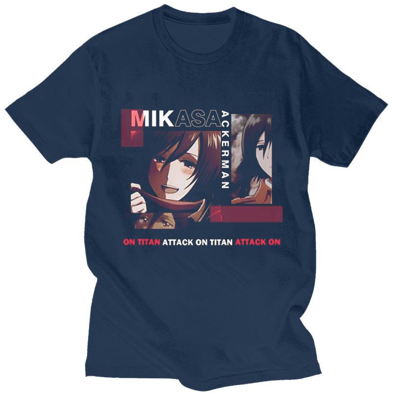 Japanese Anime Attack On Titan Men's T-shirt, Fashionable Short-sleeved Pure Cotton Personalized T-shirt for Men