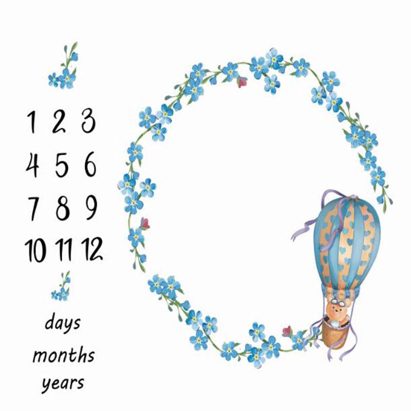Creative Baby Milestone Photo Blanket – Posing Prop with Number Background for Photography