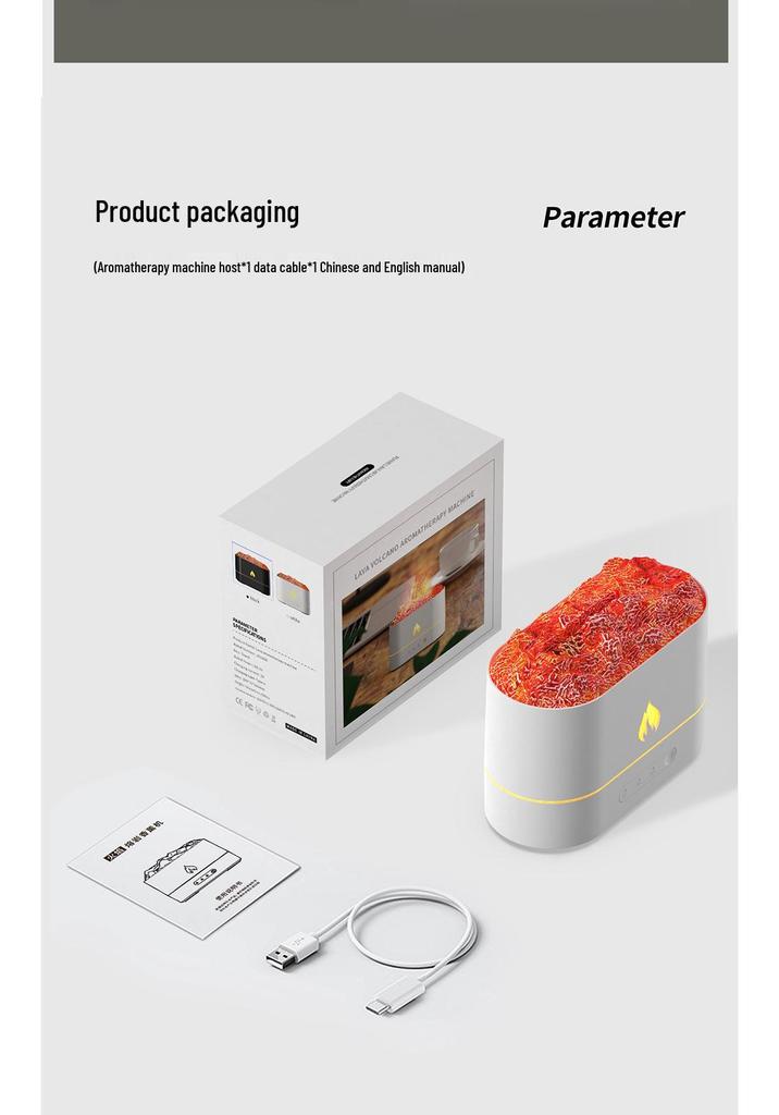 Southeast Asia Smart Aroma Diffuser: Seven-Color Desktop Humidifier with Flame Simulation and Automatic Spray
