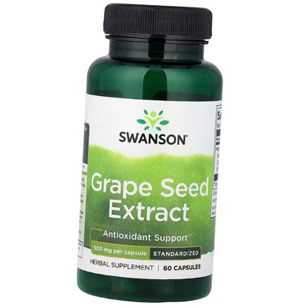 

Экстракт виноградных косточек, Grape Seed Extract Standardized 500, Swanson 60капс (71280427) 60caps