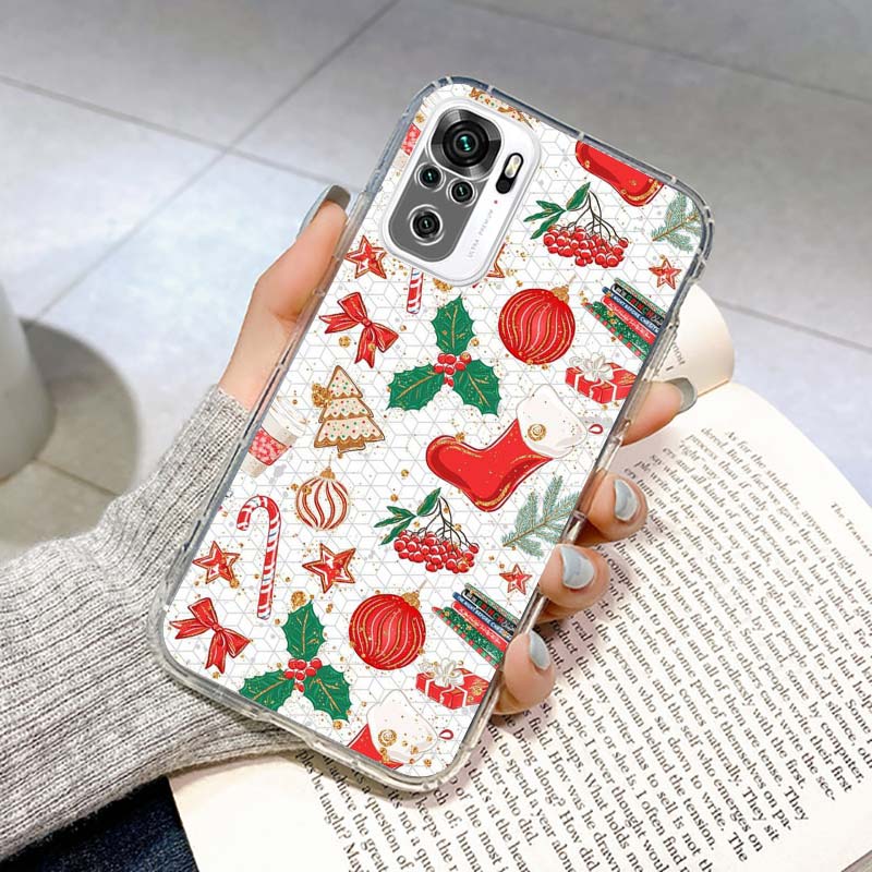 

Merry Christmas Pattern Phone Case Coque For Xiaomi Redmi Note 14 13 12S 12 11 Pro Plus 11S 11T 11E 10 10S Global Soft Cover Not Redmi Note 13 4G
