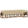 Outdoor Sofa Set with Cushions 6 Pcs Natural and Beige