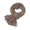 Women Scarf Solid Color Pleated Design Versatile Long Scarf Retro Style Versatile Comfortable Cotton