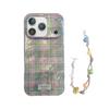 High-End Tin Foil Texture Plaid Phone Case for iPhone 17 Pro Max / 16 Pro / 15 Pro