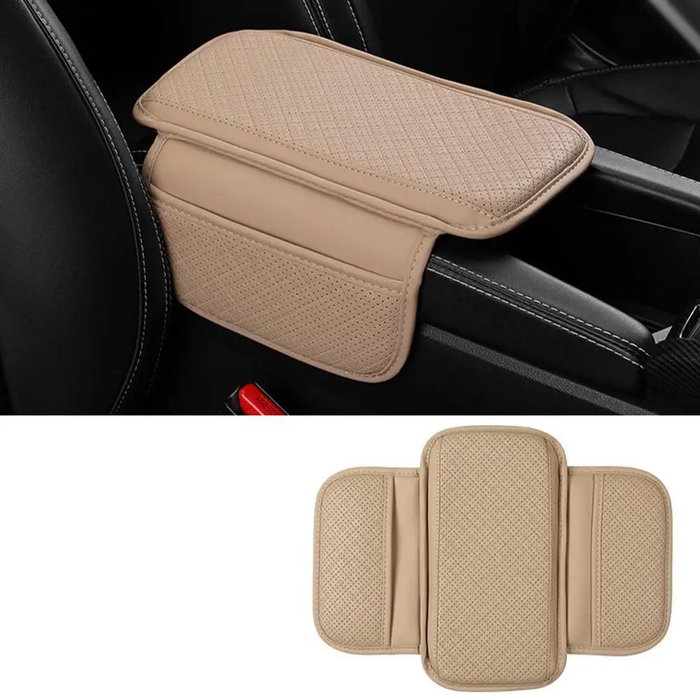 Universal Car Armrest Storage Pad Center Console Arm Rest Cover Breathable Cushion With Storage Elbow Rest Pocket Protector I1I3
