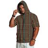 Men's Lightweight Retro Camouflage Print Hooded Short Sleeve Sweatshirt for Casual Daily Wear