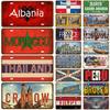 Vintage Metal Plate Tin Sign Plates Bar Retro Metal Sign Wall Art Mural Aesthetic Room Home Decor Items Poster Garage Decoration
