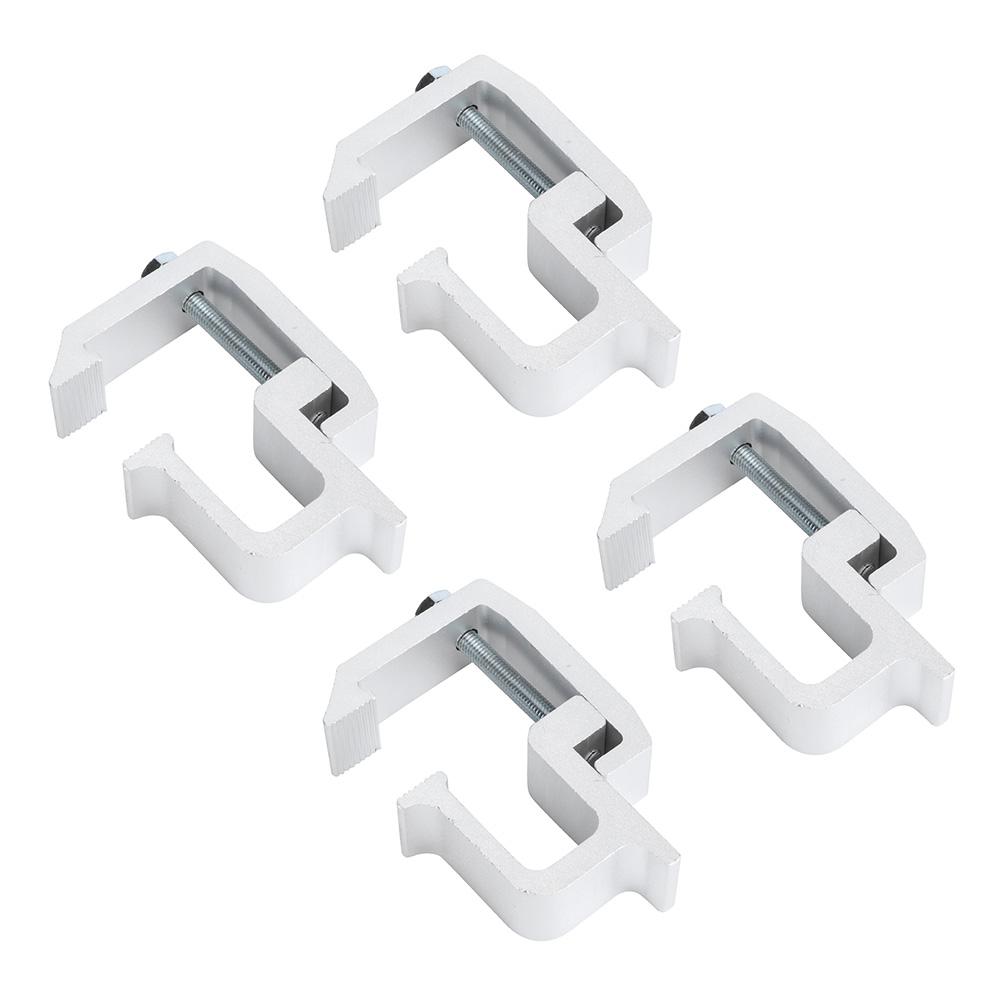 4pcs Set Truck Retaining Clamps Alloy Steel Truck Cap Topper Campers Mounting Clips 2in Throat Depth Accessory