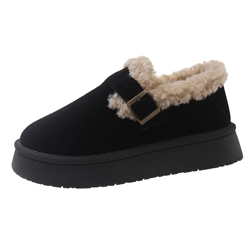 New Women's Shoes with Thick-soled Soles, Fleece and Thickened Snow Boots