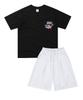 PAPERBOY [Set] Usa Vintage Short Sleeve Half Pants Set-White