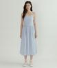 Lingseoul Bustier Shirring Dress-Stripe