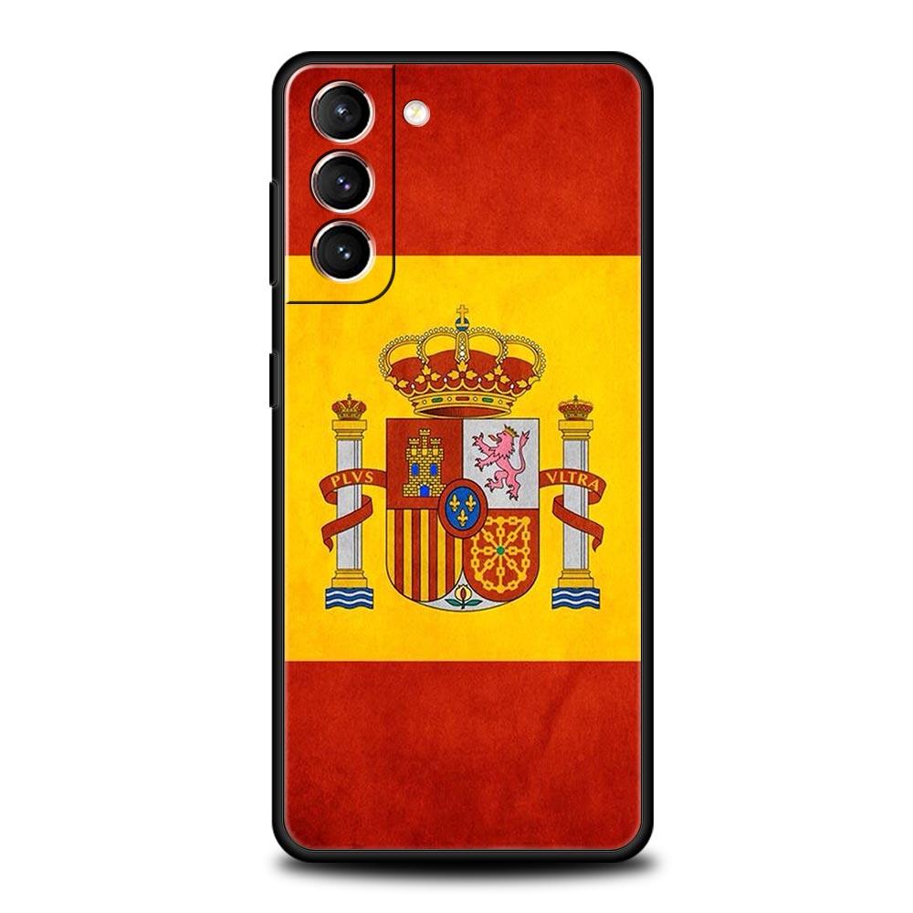 

spain flag Phone Case For Samsung Galaxy S24 S23 S22 S20 Ultra S21 FE 5G S10 S9 Plus S10E S8 Soft Silicone Cover Samsung S9