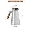 High-Temperature Resistant Tea Cup Set: Thickened Borosilicate Glass with Wooden Pistol Grip Handle