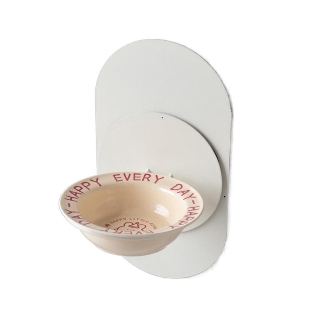 

Ceramic Dog Food Water Bowls Magnetic Cat Bowl Creative Pet Feeding Bowl for Home Beige-Style A