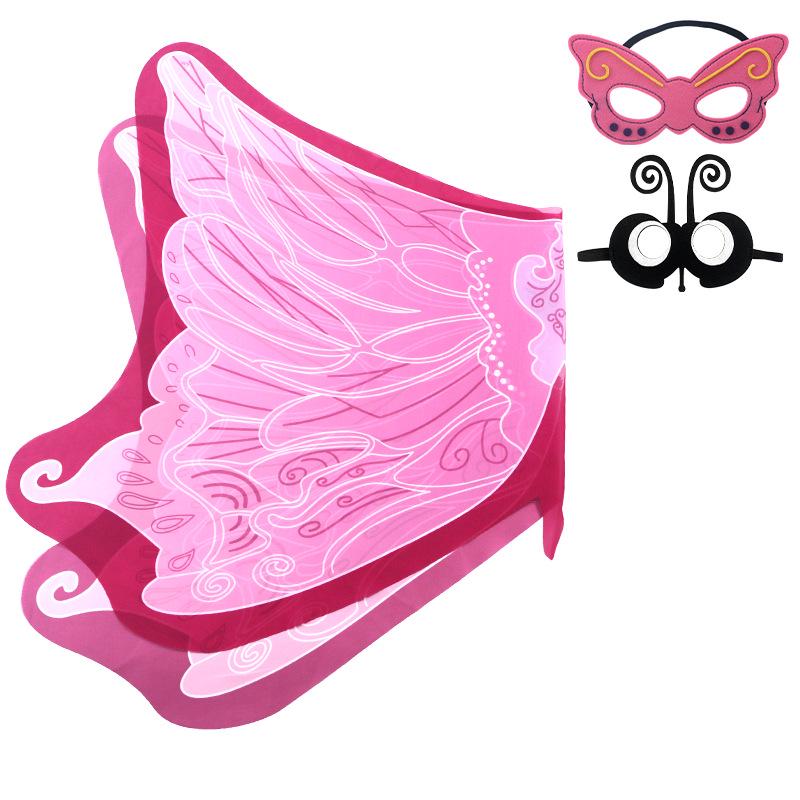 Children's Elf-Style Angel Butterfly Costume Set with Wings and Mask