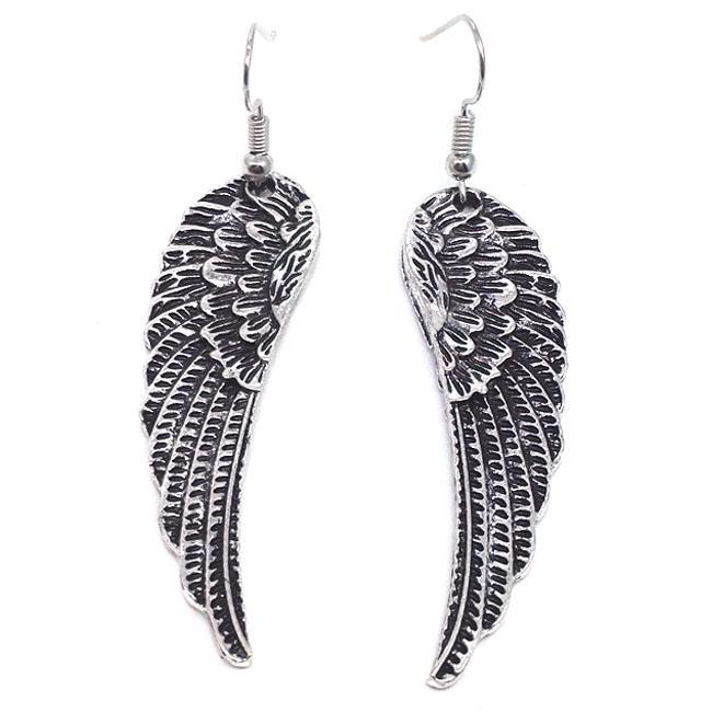 Retro Angel Wings Earrings - European & American Design, Trendy & Exaggerated Style