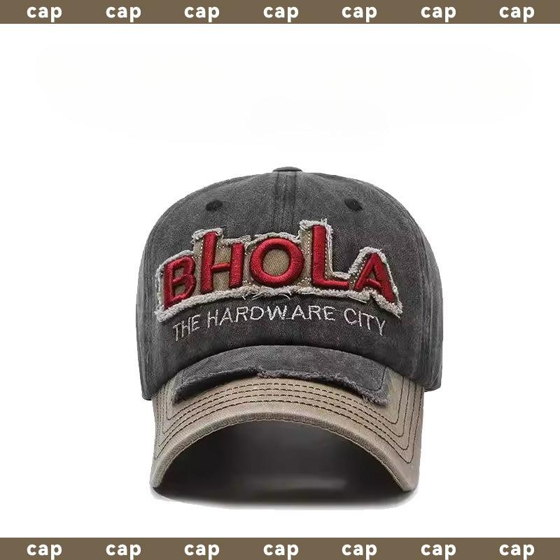 Spring and Autumn Baseball Cap Retro Alphabet Fashion Color Matching Sunscreen Cap Versatile Embroidered Hat