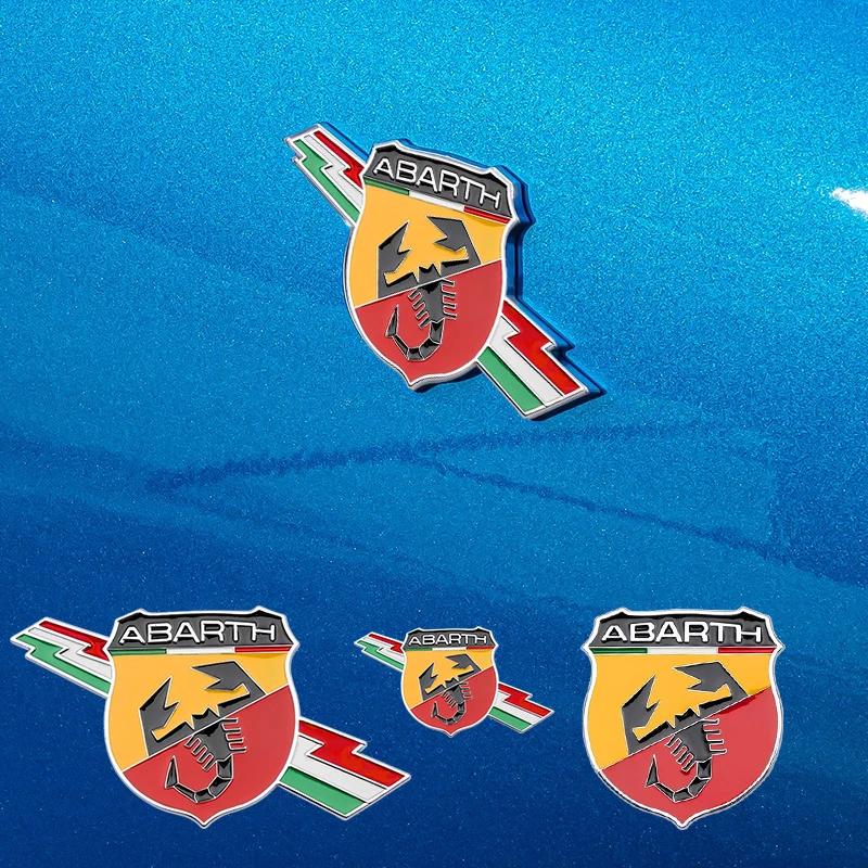 1pcs Car Metal Sticker Emblem Badge Decals Accessories For Fiat Abarth 500 Tipo FR Punto Ducato Stilo Palio Bravo Pondo Viaggio