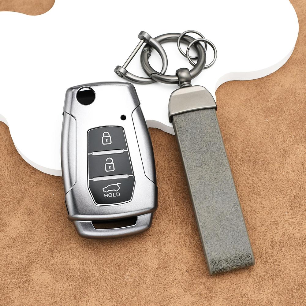Car Folding Key Case Cover Accessories For Ssangyong Actyon Korando Tivoli Kyron 2 Sanka Tpu Keyless Shell Fob Protector Bag