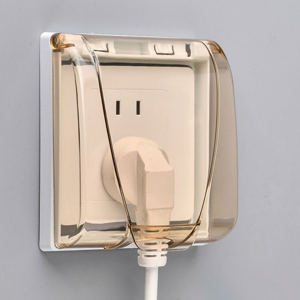 Självhäftande strömbrytare Skyddskåpa Plast Elkontakt Kåpa Stänksäker boxvägg