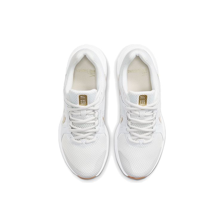 Nike Run Swift 2 Platinum Metallic Gold Women Sneakers White Platinum-Tint Metallic-Gold-Star CU3528-010